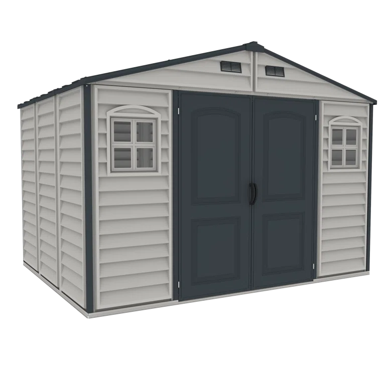 10.5 ft. W x 8 ft. D Plastic Storage Shed