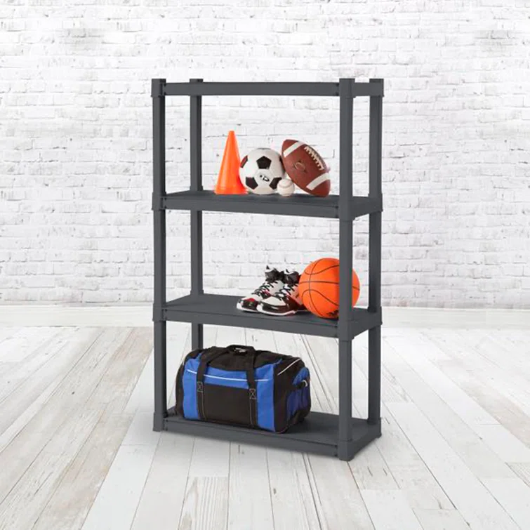 Sterilite 4 Shelf Unit Heavy Duty & Easy to Assemble Plastic Storage Unit
