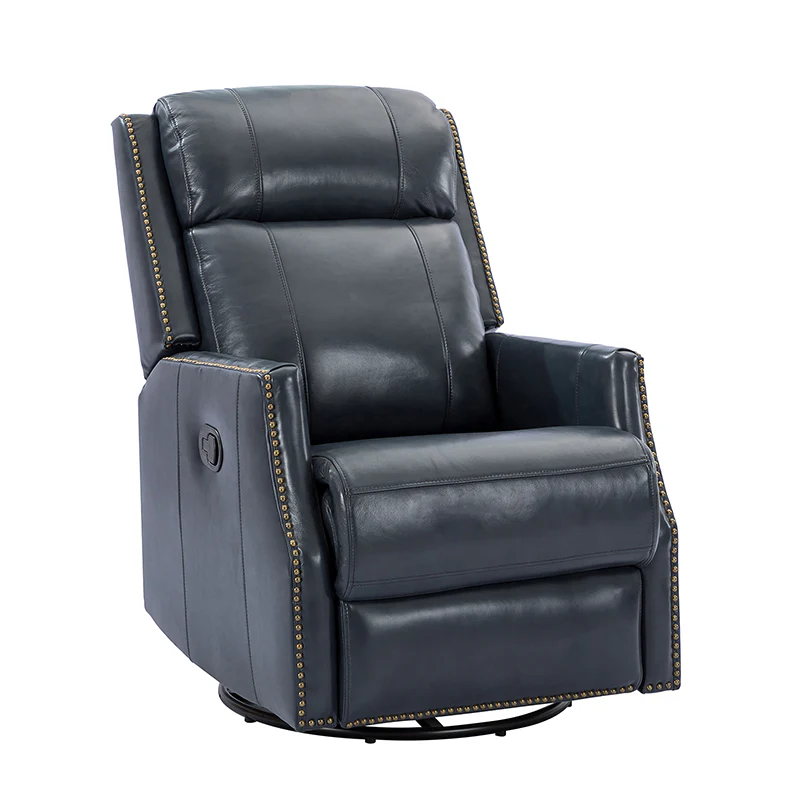 Epimetheus Genuine Leather Manual Swivel Recliner