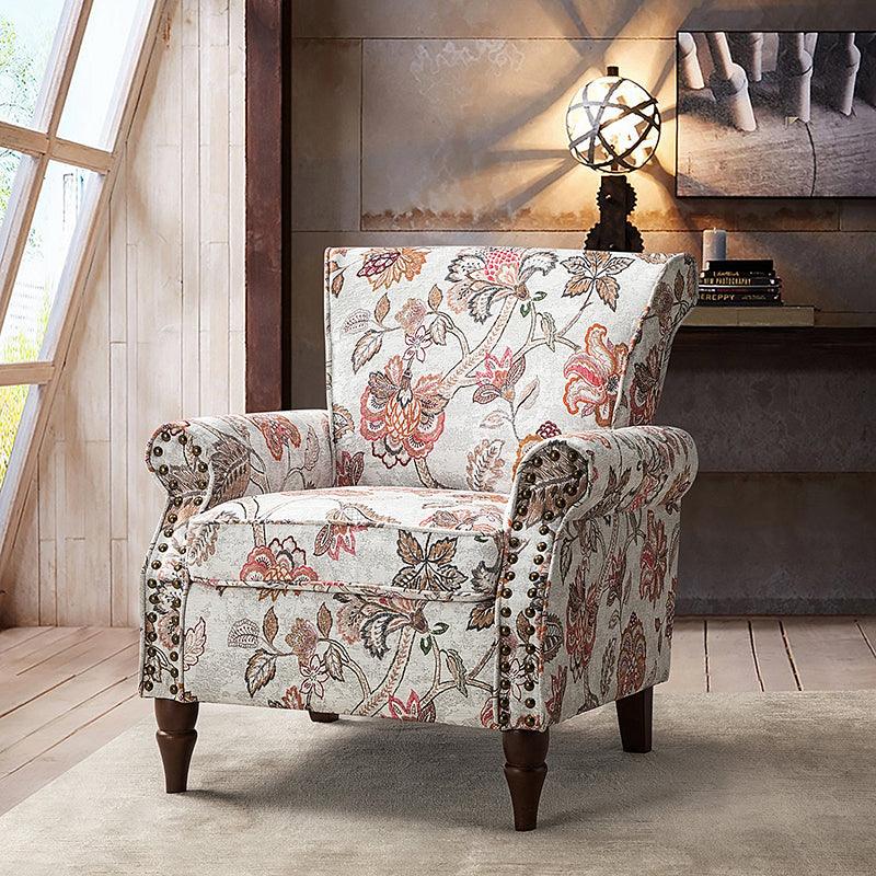Artemisa Modern Floral Pattern Upholstered Armchair