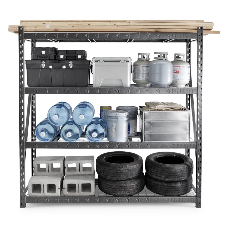 90" X 90" Heavy Duty Mega Rack With Four Adjustable Shelves