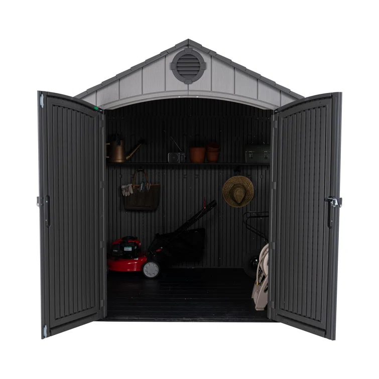 8 Ft. x 7.5 Ft. High-Density Polyethylene (Plastic) Steel Reinforced Outdoor Storage Shed