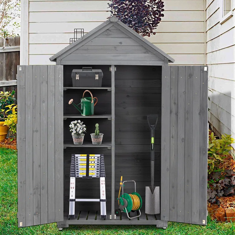 6 ft. W x 2 ft. D Wood Tool Shed