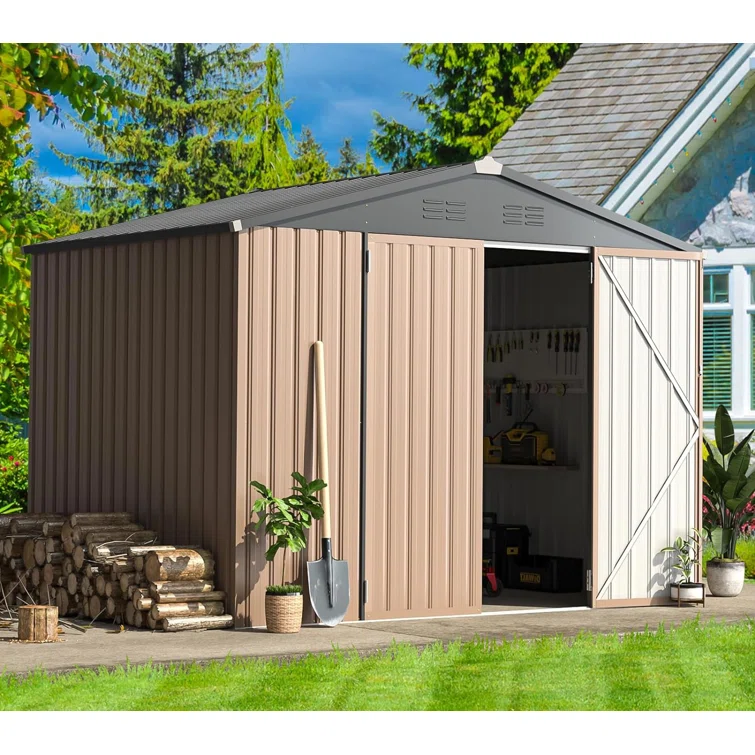 8 Ft. W x 6 Ft. D Metal Storage Shed