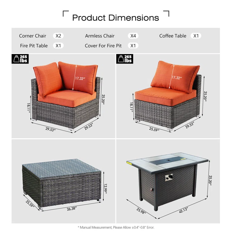 Aliva 6 - Person Outdoor Seating Group with Cushions