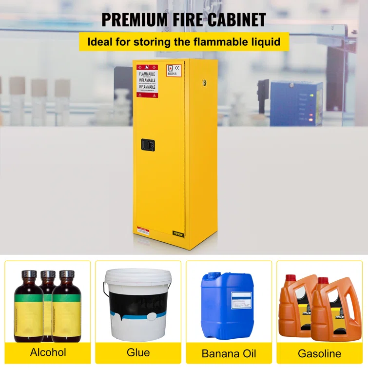 VEVOR Flammable Cabinet 18.1" x 18.1" x 35.4" with Adjustable Shelf