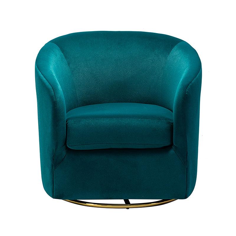 Emanuela Velvet Swivel Barrel Armchair