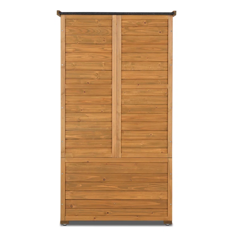 2.8 ft. W x 5.2 ft. H Garden Solid Wood Tool Storage Shed