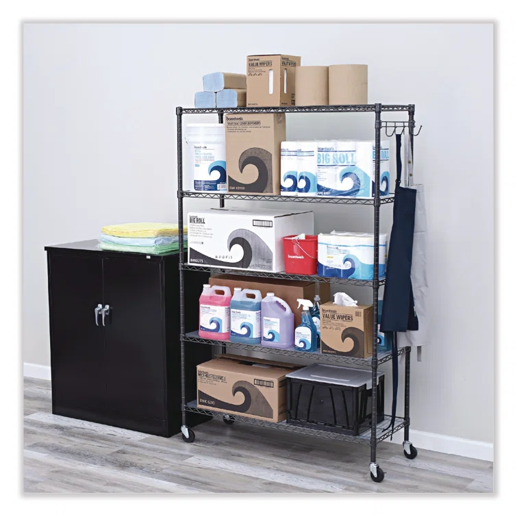 48'' W Metal Shelving Unit with Wheels