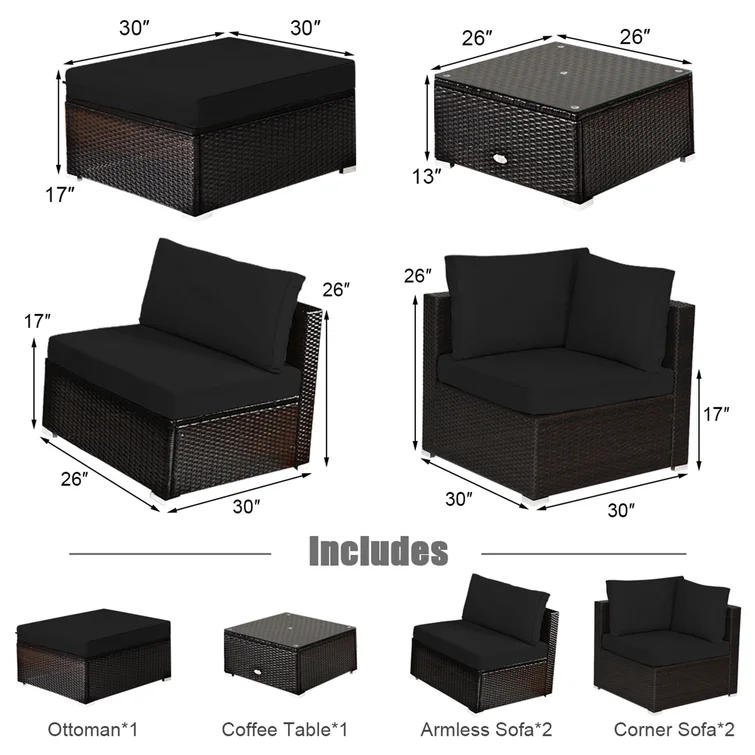 Planada 5 - Person Outdoor Seating Group with Cushions
