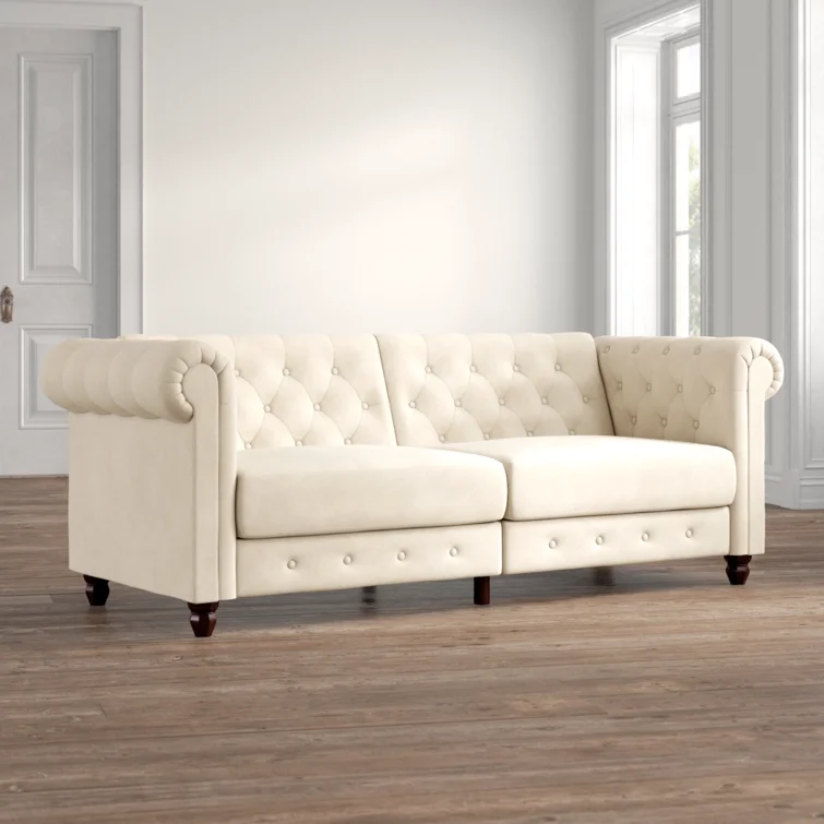 Dallas Twin 89.5'' Upholstered Tufted Convertible Sofa