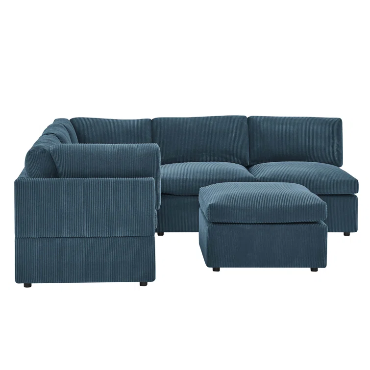 6 - Piece Corduroy Sectional