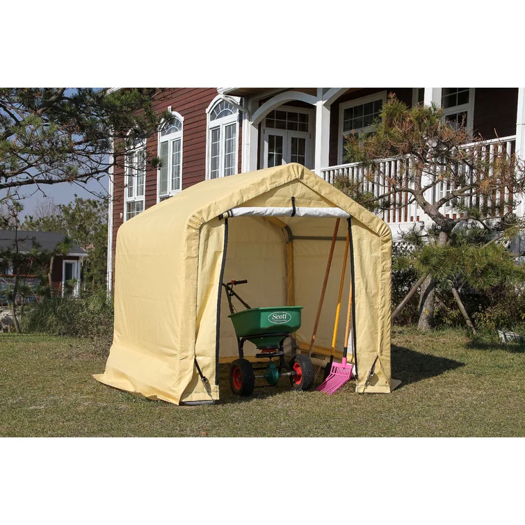 Garden 6 ft. W x 6 ft. D Metal Portable Storage Shed