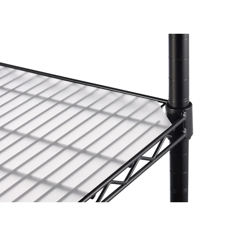 48" W x 18" D x 72" H 4 Tier Wire Shelving with Liners and Wheels