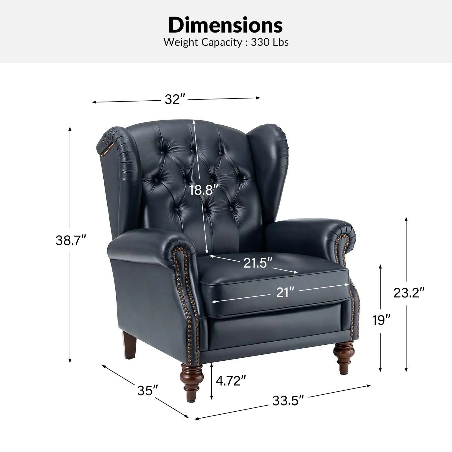 Raquel Genuine Leather Armchair with Sturdy Construction