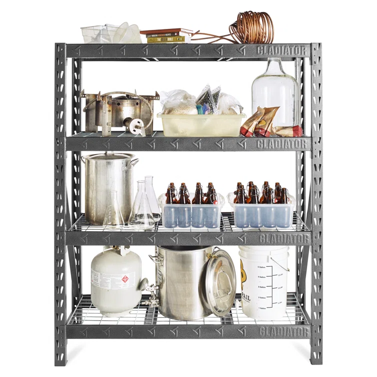 60" Wide Heavy Duty Rack With Four 18" Deep Shelves