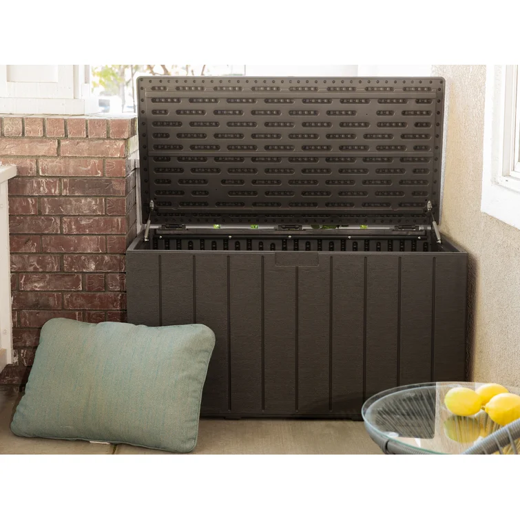 Barton Miller's Retreat 130 Gal Deck Storage in Espresso Brown