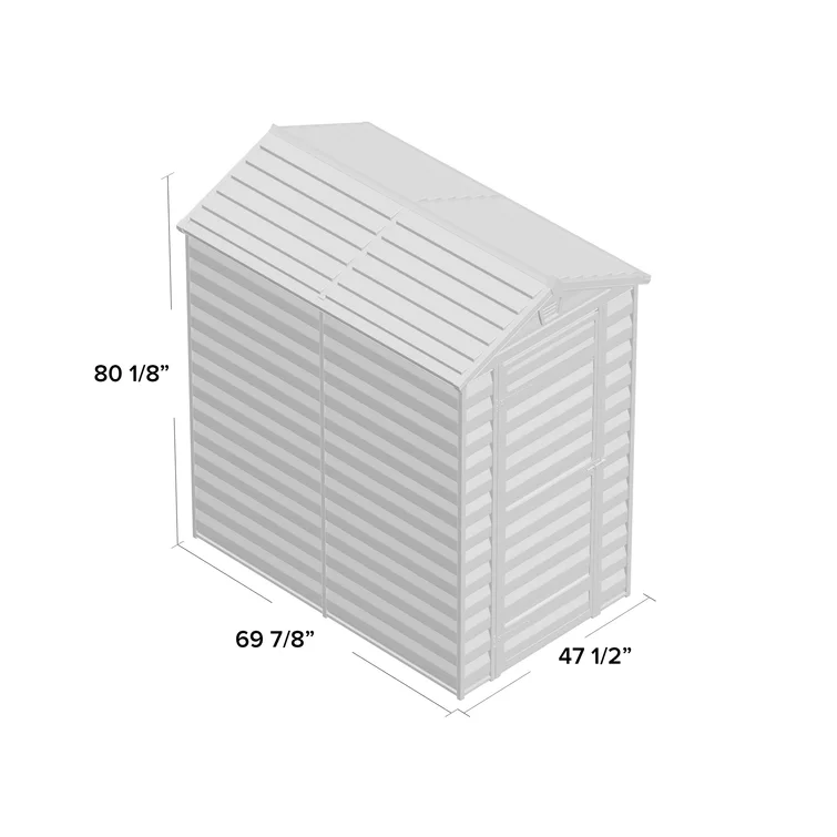 Skylight 4 ft. W x 6 ft. D Polycarbonate Freestanding Shed
