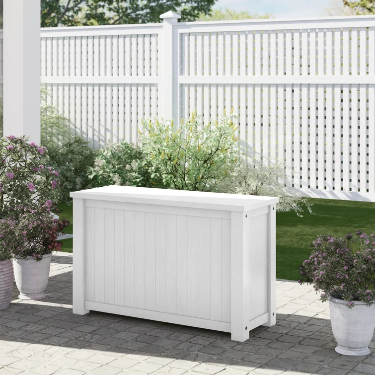 Gracie Oaks Debraoh 32'' W 29 Gallons Solid Wood Acacia Deck Box