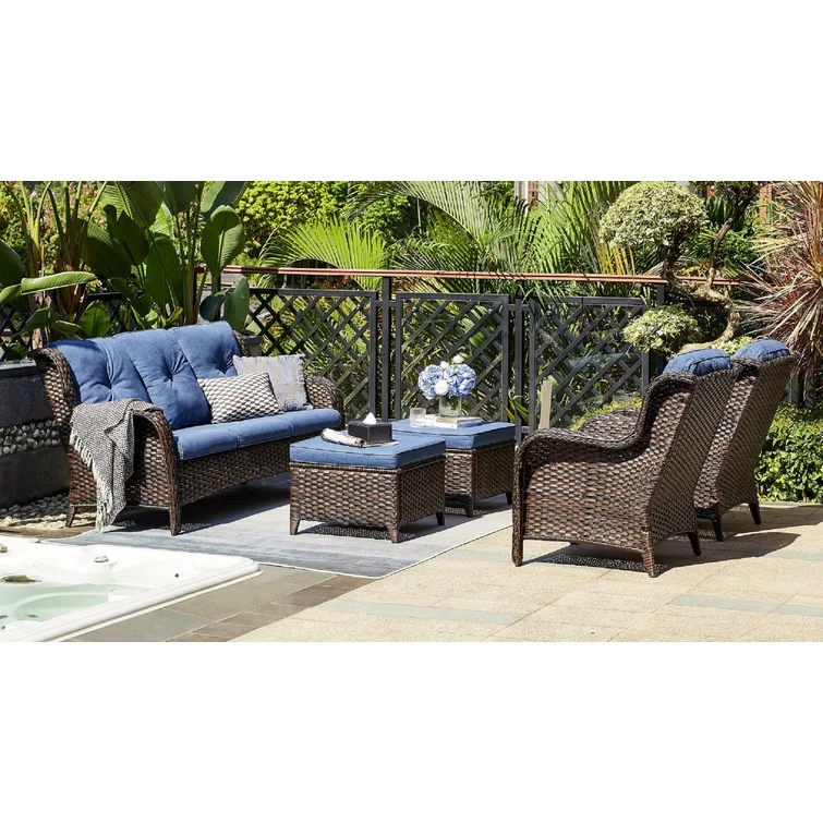 Carolina 7 - Person Outdoor Seating Group with Cushions