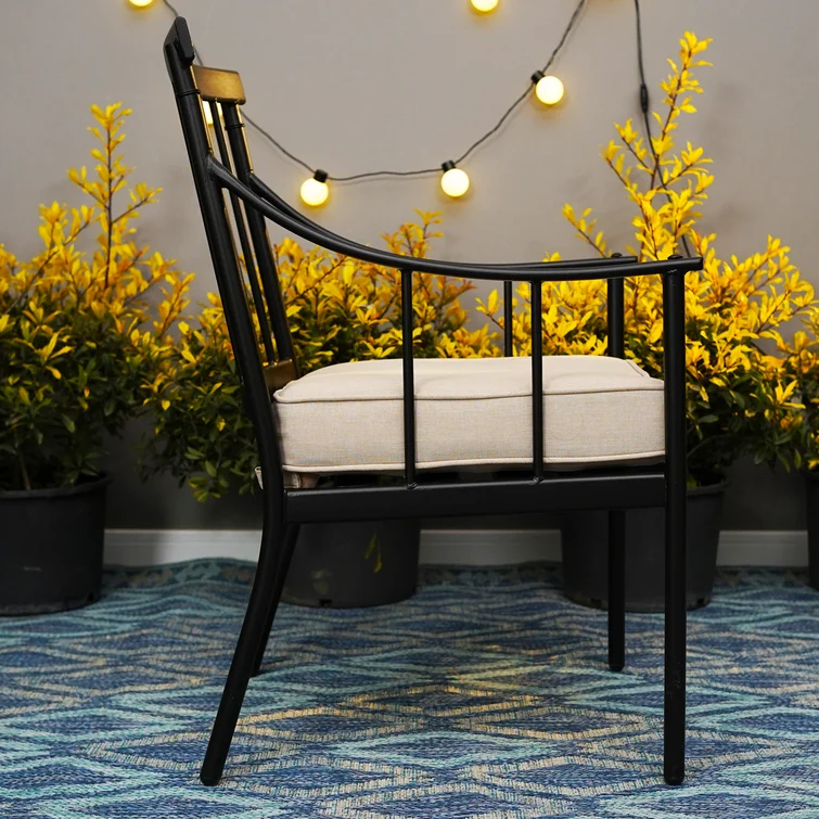 Alyah 4 - Person Round Outdoor Dining Set with Cushions