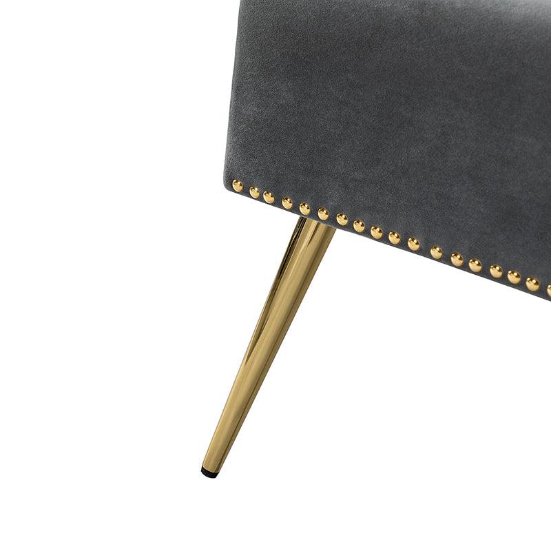Megara Velvet Armless Wingback Loveseat