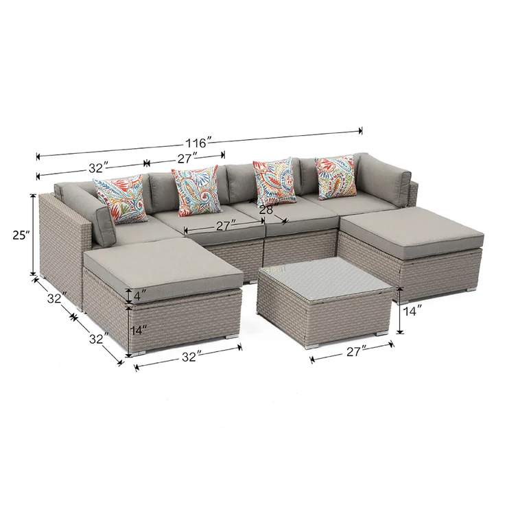 Rhinegeist 6 - Person Outdoor Seating Group with Cushions