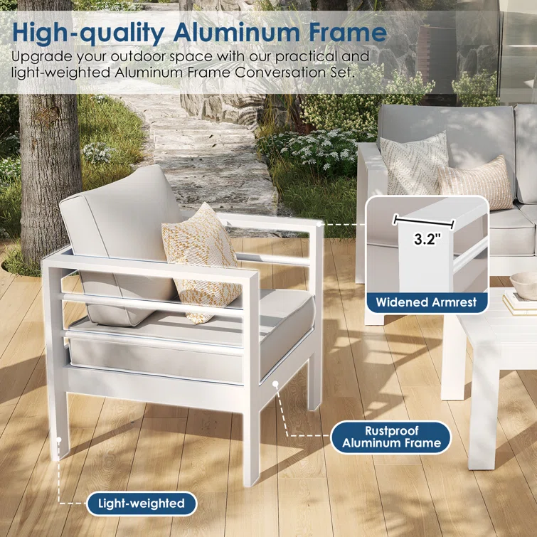 Annali 5 - Person Outdoor Seating Group with Cushions