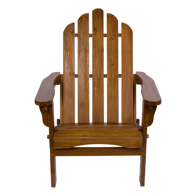 Breeona Wood Folding Adirondack Chairs with Folding Table Set