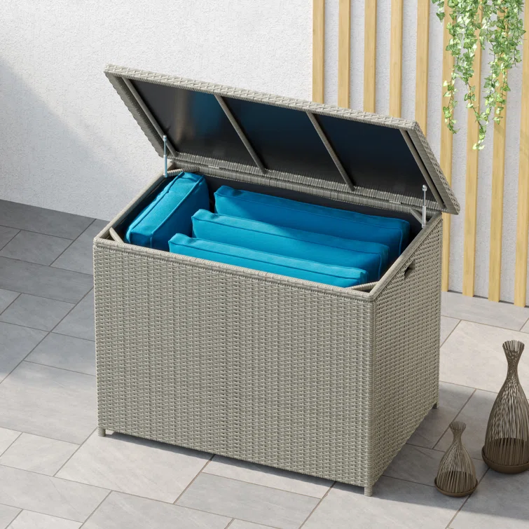 Etta Avenue™ Kristiana 46.46'' W 127 Gallons Wicker / Rattan Outdoor Deck Box