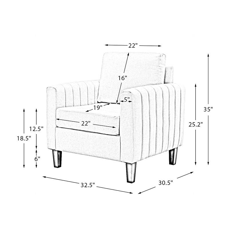 Luca Square Club Armchair