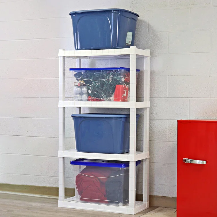 4 Tier Heavy Duty Shelving Unit 30 W x 14 D x 57 H Home Storage