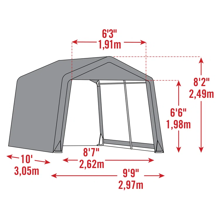 Scotts Storage Shed 10 x 10 x 8 Green Peak