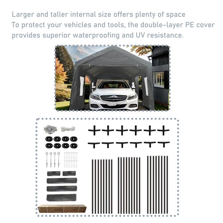 Heavy-Duty Outdoor Polypropylene Garage Shed