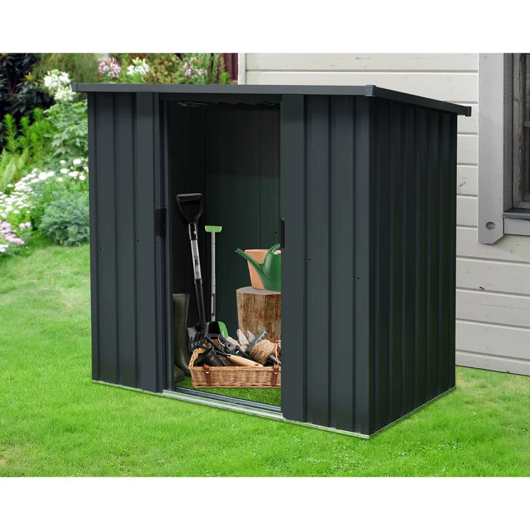 5 ft. W x 3 ft. D Metal Horizontal Storage Shed