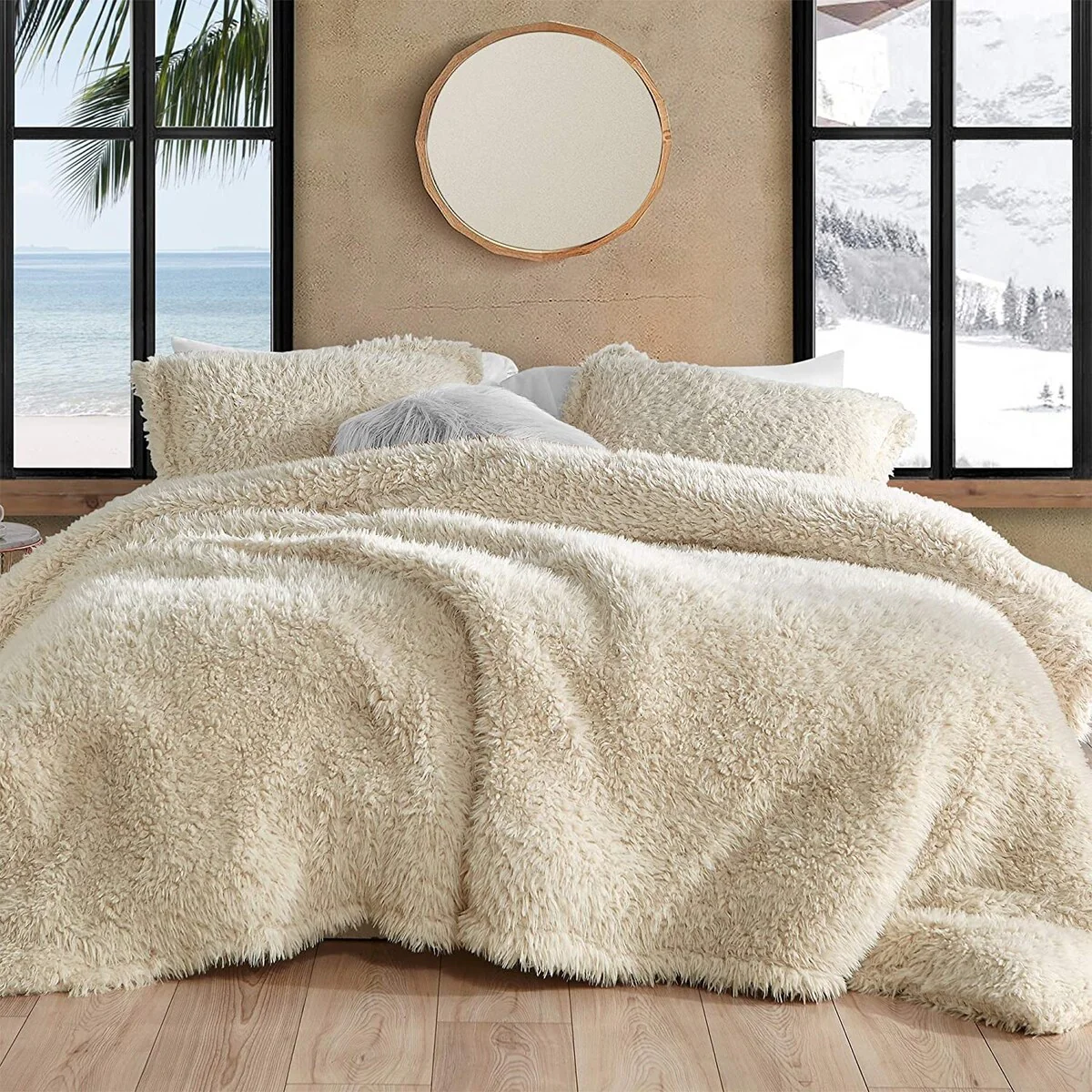 Fluffy Clouds - Coma Inducer? Oversized Comforter Set - Bleached Blonde
