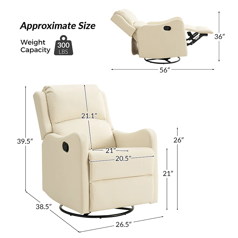 Octavio 360-Degree Swivel Rocker Recliner