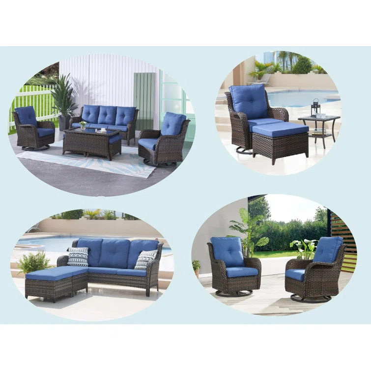 Carolina 5 - Person Outdoor Seating Group with Cushions