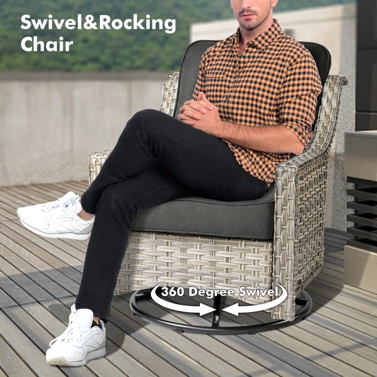 Emanuell 5 - Person Outdoor Seating Group with Cushions