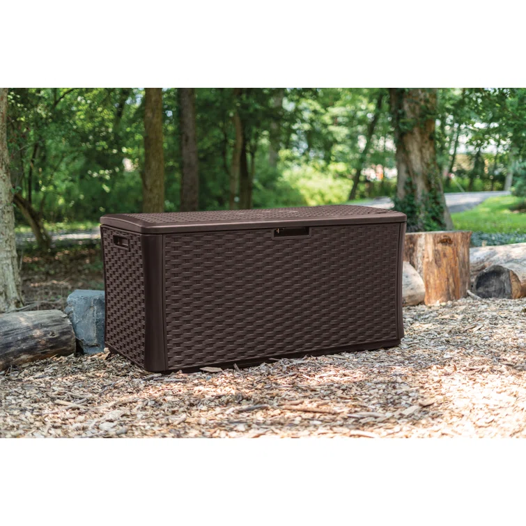 Suncast 134 Gallon Water Resistant Lockable Deck Box