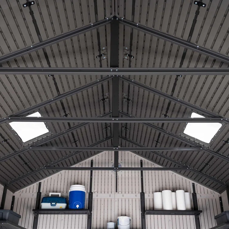 15 Ft. x 8 Ft. High-Density Polyethylene (Plastic) Steel Reinforced Outdoor Storage Shed