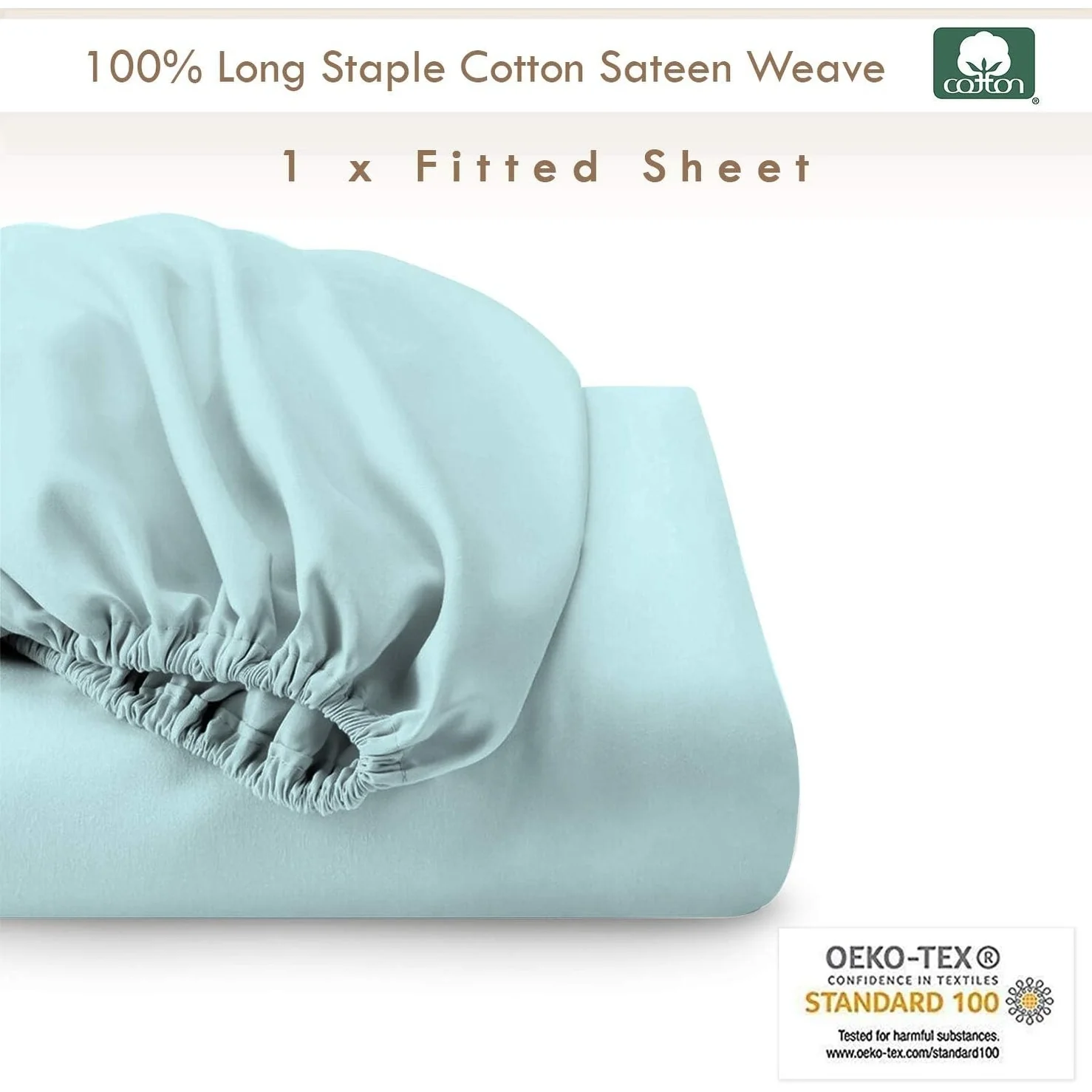 Lavish Touch 400 TC 100 % Cotton Flat Sheet Only 1 Pc with Stylish 4