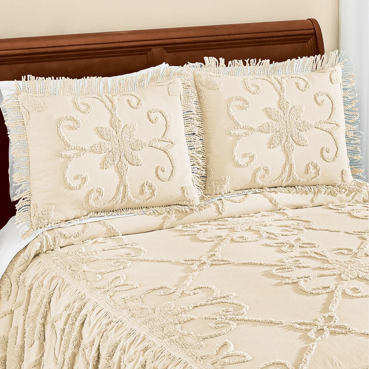 Medallion Chenille Standard Pillow Sham Cover