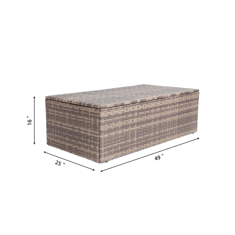 Eternal 49'' W 80 Gallons Wicker Deck Box