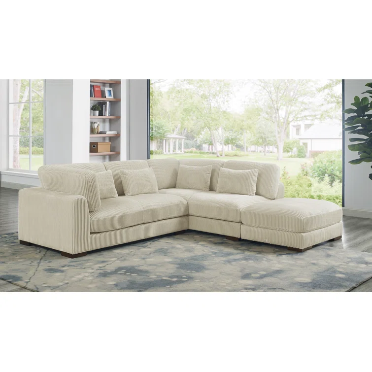 Salom 3 - Piece Corduroy Sectional