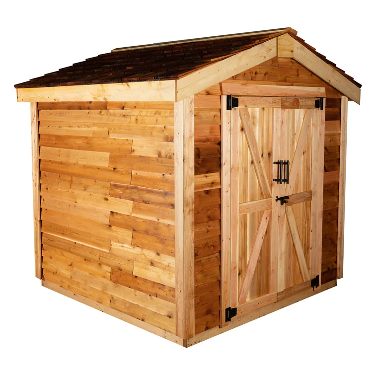 Cedar Gable 7.3 ft. W x 7 ft. D Solid Wood Storage Shed