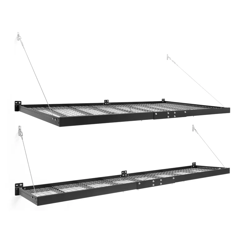 Pro Series 4 ft. x 8 ft. and 2 ft. x 8 ft. Wall Mounted Steel Shelf Set
