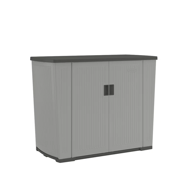 Suncast 130 Gallon Water Resistant Deck Box in Dove Gray