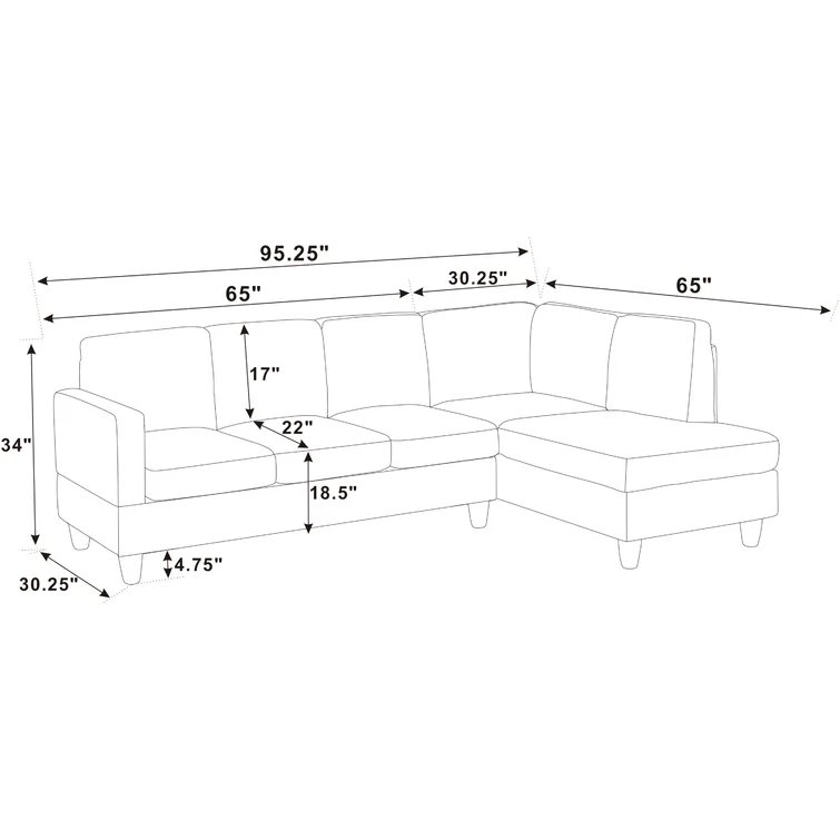 Renner 2 - Piece Upholstered Sectional
