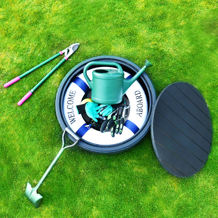 33 Gallon Round Deck Box